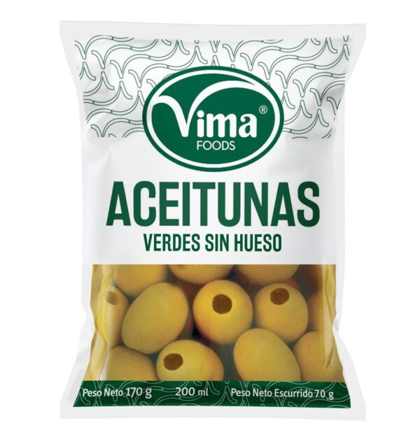 Aceitunas verde sin hueso Vima Foods (170 g / 5.99 oz)